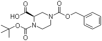 CAS 登录号：138775-02-7, (2R)-哌嗪-1,2,4-三羧酸 4-苄酯 1-叔丁酯