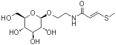 CAS 登录号：138916-58-2, (2E)-N-[2-(beta-D-吡喃葡萄糖基氧基)乙基]-3-(甲硫基)-2-丙烯酰胺