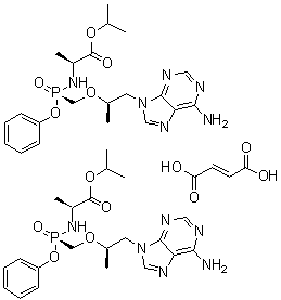 structure of CAS# 1392275-56-7, Tenofovir alafenamide fumarate