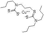 structure of CAS# 13927-71-4, 双(N,N-二丁基二硫代氨基甲酸)铜