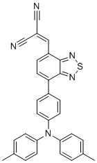 CAS 登录号：1393343-58-2, 2-[(7-{4-[N,N-双(4-甲基苯基)氨基]苯基}-2,1,3-苯并噻二唑-4-基)亚甲基]丙二腈
