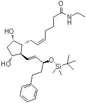 CAS 登录号：1393740-68-5, (5Z)-7-[(1R,2R,3R,5S)-2-[(1E,3S)-3-[[(1,1-二甲基乙基)二甲基硅烷基]氧基]-5-苯基-1-戊烯-1-基]-3,5-二羟基环戊基]-N-乙基-5-庚烯酰胺
