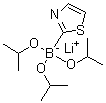 structure of CAS# 1393823-02-3, (噻唑-2-基)三异丙氧基硼酸锂