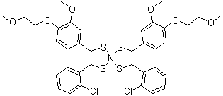CAS 登录号：139562-87-1, 二[1-(2-氯苯基)-2-[3-甲氧基-4-(2-甲氧基乙氧及)苯基]-1，2-乙烯双巯基合镍