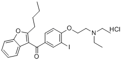 CAS # 1397201-93-2, Mono-iodo amiodarone, (2-butyl-1-benzofuran-3-yl)-[4-[2-(diethylamino)ethoxy]-3-iodophenyl]methanone,hydrochloride