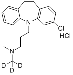structure of CAS# 1398065-86-5, 3-(2-氯-5,6-二氢苯并[b][1]苯并氮杂卓-11-基)-N-甲基-N-(三氘甲基)丙烷-1-胺盐酸盐