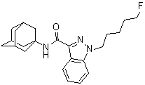 structure of CAS# 1400742-13-3, 1-(5-氟戊基)-N-金刚烷-1-基-1H-吲唑-3-甲酰胺