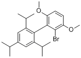 structure of CAS# 1402393-56-9, 2-Bromo-2',4',6'-triisopropyl-3,6-dimethoxy-1,1'-biphenyl