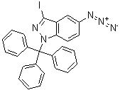 CAS 登录号：1403667-60-6, 5-叠氮基-3-碘-1-(三苯基甲基)-1H-吲唑