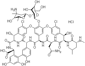 structure of CAS# 1404-93-9, Vancomycin hydrochloride