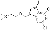 structure of CAS# 1404364-72-2, 2,4-二氯-5-碘-7-[[2-(三甲基硅烷基)乙氧基]甲基]-7H-吡咯并[2,3-d]嘧啶