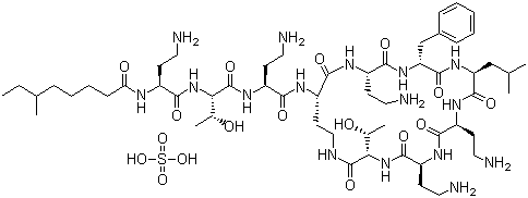 structure of CAS# 1405-20-5, 硫酸多粘菌素 B
