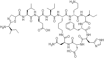 structure of CAS# 1405-87-4, 杆菌肽