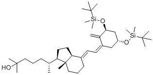 structure of CAS# 140710-96-9, (R)-6-((1R,3aS,7aR,E)-4-((Z)-2-((3S,5R)-3,5-双(叔-丁基二甲基硅烷基氧基)-2-亚甲基环己基亚基)亚乙基)-7a-甲基八氢-1H-茚-1-基)-2-甲基庚烷-2-醇