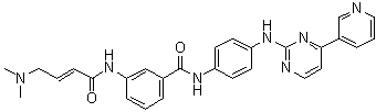 structure of CAS# 1408064-71-0, 3-[[4-(Dimethylamino)-1-oxo-2-buten-1-yl]amino]-N-[4-[[4-(3-pyridinyl)-2-pyrimidinyl]amino]phenyl]benzamide