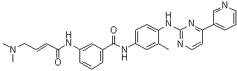 structure of CAS# 1410880-22-6, 3-[[4-(Dimethylamino)-1-oxo-2-buten-1-yl]amino]-N-[3-methyl-4-[[4-(3-pyridinyl)-2-pyrimidinyl]amino]phenyl]benzamide