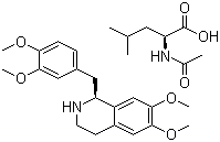 (R)-Tetrahydropapaverine N-acetyl-L-leucinate molecular structure (CAS 141109-12-8)