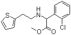 (+)-(S)-Methyl alpha-[[2-(2-thienyl)ethyl]amino]-alpha-(2-chlorophenyl)acetate molecular structure (CAS 141109-20-8)