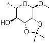 Methyl 2,3-O-isopropylidene-alpha-L-rhamnopyranoside molecular structure (CAS 14133-63-2)
