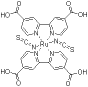 structure of CAS# 141460-19-7, cis-二硫氰酸基双(N,N'-2,2'-联吡啶-4,4'-二甲酸)钌