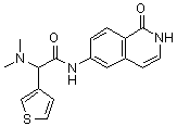 CAS # 1414854-42-4, Verosudil, N-(1,2-Dihydro-1-oxo-6-isoquinolinyl)-alpha-(dimethylamino)-3-thiopheneacetamide, AR 12286