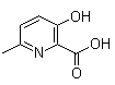 structure of CAS# 14162-88-0, 3-羟基-6-甲基-2-吡啶羧酸
