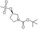 structure of CAS# 141699-57-2, (R)-1-叔丁氧羰基-3-甲磺酰氧基吡咯烷