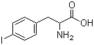 CAS # 14173-41-2, 4-Iodo-DL-phenylalanine, 3-(4-Iodophenyl)-DL-alanine, 2-Amino-3-(4-iodophenyl)propanoic acid