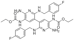CAS # 1417916-52-9, Flupirtine Dimer, ethyl N-[2-amino-5-[6-amino-5-(ethoxycarbonylamino)-2-[(4-fluorophenyl)methylamino]pyridin-3-yl]-6-[(4-fluorophenyl)methylamino]pyridin-3-yl]carbamate