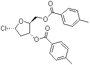 structure of CAS# 141846-57-3, 1-氯-2-脱氧-3,5-二-O-对甲苯甲酰基-L-呋喃核糖