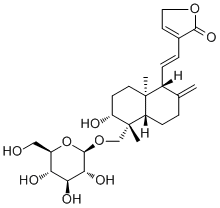 14-脱氧-11,12-二脱氢穿心莲内酯苷分子结构 (CAS 141973-41-3)