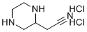 structure of CAS# 142054-62-4, 2-(Piperazin-2-yl)acetonitrile dihydrochloride
