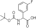 structure of CAS# 142121-94-6, 2-[(叔丁氧羰基)氨基]-2-(3-氟苯基)乙酸