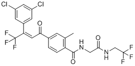 CAS 登录号：1422465-94-8, 4-[(E)-3-(3,5-二氯-苯基)-4,4,4-三氟-丁-2-烯酰基]-2-甲基-N-[(2,2,2-三氟-乙基氨基甲酰)-甲基]-苯甲酰胺
