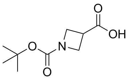1-N-Boc-3-Azetidinecarboxylic acid molecular structure (CAS 142253-55-2)
