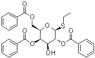 structure of CAS# 1423018-01-2, 乙基 硫代-beta-D-吡喃半乳糖苷 2,4,6-三苯甲酸酯