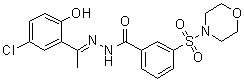 structure of CAS# 1423715-09-6, 3-(4-吗啉基磺酰基)苯甲酸 (2E)-2-[1-(5-氯-2-羟基苯基)亚乙基]酰肼