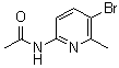 structure of CAS# 142404-84-0, N-(5-Bromo-6-methyl-2-pyridinyl)acetamide