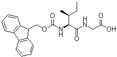structure of CAS# 142810-18-2, N-芴甲氧羰基-L-异亮氨酰甘氨酸