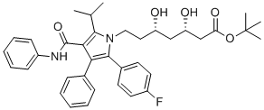 CAS 登录号：1428118-12-0, 叔-丁基(3S,5S)-7-[2-(4-氟苯基)-3-苯基-4-(苯基氨基甲酰)-5-丙烷-2-基吡咯-1-基]-3,5-二羟基庚酸酯