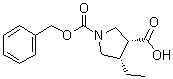 CAS 登录号：1428243-24-6, (3R,4S)-4-乙基-1,3-吡咯烷二甲酸 1-苄酯