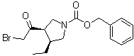 structure of CAS# 1428243-26-8, (3R,4S)-3-(2-Bromoacetyl)-4-ethyl-1-pyrrolidinecarboxylic acid phenylmethyl ester