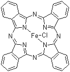 structure of CAS# 14285-56-4, Iron(III) phthalocyanine chloride