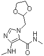 CAS # 1429636-74-7, 1-(1,3-Dioxolan-2-ylmethyl)-N-methyl-4-(methylamino)-1H-imidazole-5-carboxamide
