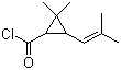 CAS # 14297-81-5, Chrysanthemoyl chloride, (1R-cis)-2,2-Dimethyl-3-(2-methylprop-1-enyl) cyclopropanecarbonyl chloride, 2,2-Dimethyl-3-(2-methyl-1-propenyl)-cyclopropanecarbonyl chloride