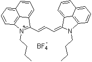 structure of CAS# 143185-79-9, (E,E)-1-丁基-2-[3-(1-丁基苯并[cd]吲哚-2(1H)-亚基)-1-丙烯基]苯并[cd]吲哚鎓四氟硼酸盐