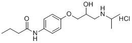 structure of CAS# 1432053-72-9, N-(4-(2-Hydroxy-3-(isopropylamino)propoxy)-phenyl)butyramide hydrochloride