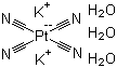 structure of CAS# 14323-36-5, 四氰基铂(II)酸钾三水合物