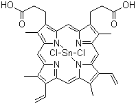 structure of CAS# 14325-05-4, Tin protoporphyrin IX dichloride