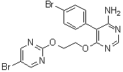 structure of CAS# 1433875-21-8, 5-(4-Bromophenyl)-6-[2-[(5-bromo-2-pyrimidinyl)oxy]ethoxy]-4-pyrimidinamine